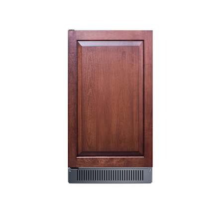 Summit 18 Inch Wide Built-In Undercounter Ice Machine with 60 Lbs. Daily Ice Production, Ice Selection, and Built-in Pump - Left Swing Door Panel-Ready