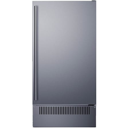 Summit 18 Inch Wide Built-In Undercounter Ice Machine with 60 Lbs. Daily Ice Production and Weatherproof Design Stainless Steel
