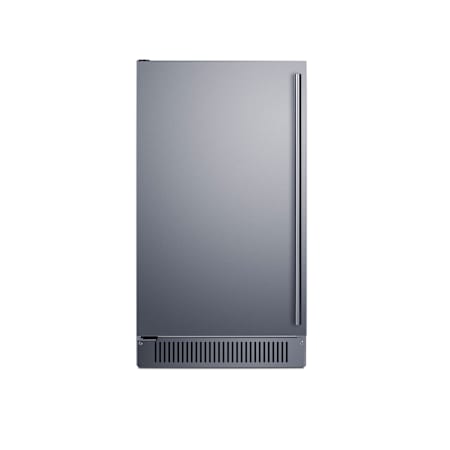 Summit 18 Inch Wide Built-In Undercounter Ice Machine with 60 Lbs. Daily Ice Production, ADA Compliant Design, and Built-in Pump - Left Swing Door Stainless Steel
