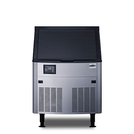 Summit 26 Inch Wide Undercounter Undercounter Ice Machine with 210 Lbs. Daily Ice Production with Clean Function and Ice Scoop Black