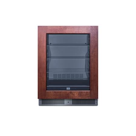 Summit 24 Inch Wide Panel Ready Left Hinge Beverage Cooler with Digital Controls and LED Lights Panel Ready