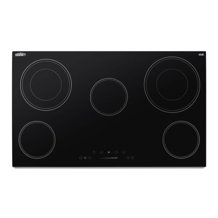 Summit 36 Inch Wide 5 Burner Electric Cooktop with 2 Dual Ring Elements and Touch Controls Black