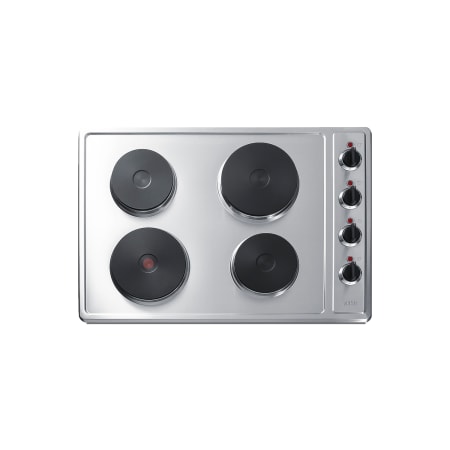 Summit 30 Inch Wide 4 Burner Electric Cooktop with Burner Indicator Lights Stainless Steel