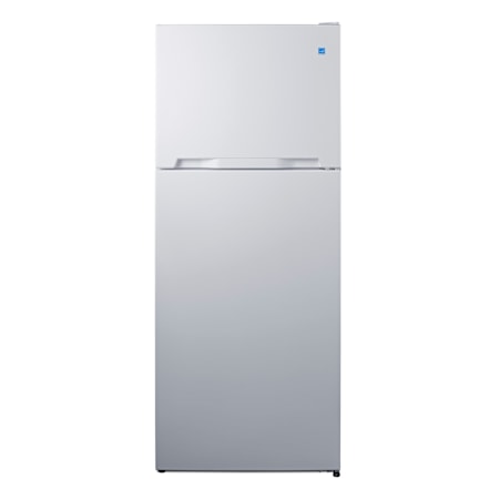 Summit 28 Inch Wide 14.3 Cu. Ft. Energy Star Certified Top Freezer Refrigerator with Glass Shelves and Incandescent Lights White