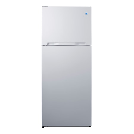 Summit 28 Inch Wide 14.3 Cu. Ft. Left Hinge Energy Star Certified Top Freezer Refrigerator with Glass Shelves and Incandescent Lights White