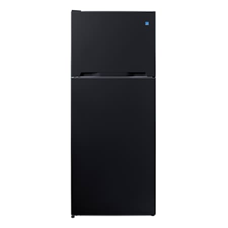 Summit 28 Inch Wide 14.3 Cu. Ft. Left Hinge Top Freezer Refrigerator with Icemaker Black / Black
