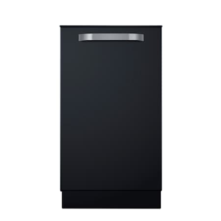 Summit 18 Inch Wide 8 Place Setting Built-In Top Control Dishwasher with ADA Compliant Design and Ultra Quiet Performance Black