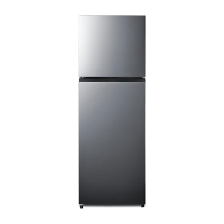 Summit 24 Inch Wide 11.5 Cu. Ft. Energy Star Certified Fingerprint Resistant Top Freezer Refrigerator with Frost Free Operation and Adjustable Shelves - Left Swing Door Stainless Steel