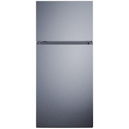 Summit 30 Inch Wide 18 Cu. Ft. Left Hinge Energy Star Certified Top Freezer Refrigerator with Twin Crisper Drawers and LED Lighting Stainless Steel