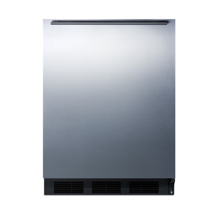 Summit 24 Inch Wide 5.5 Cu. Ft. Compact Refrigerator with Adjustable Shelves and Horizontal Handle Stainless Steel