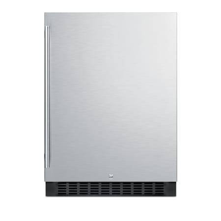 Summit 24 Inch Wide 4.6 Cu. Ft. Energy Star Certified Compact Freezerless Refrigerator with Open Door Alarm Stainless Steel