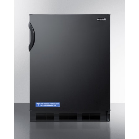 Summit 24 Inch Wide 5.5 Cu. Ft. Compact Freezerless Refrigerator with Produce Crisper Bin and Adjustable Glass Shelves Black