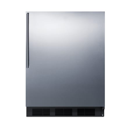 Summit 24 Inch Wide 5.5 Cu. Ft. Compact Freezerless Refrigerator with Right Hand Door Swing and Adjustable Shelves Stainless Steel
