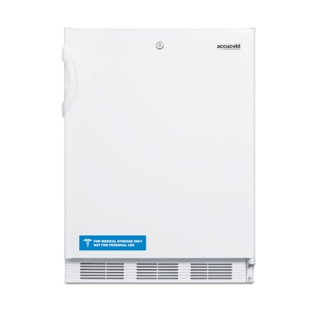 Summit 24 Inch Wide 5.5 Cu. Ft. Compact Freezerless Refrigerator with Deep Shelf Space and Factory Installed Lock White