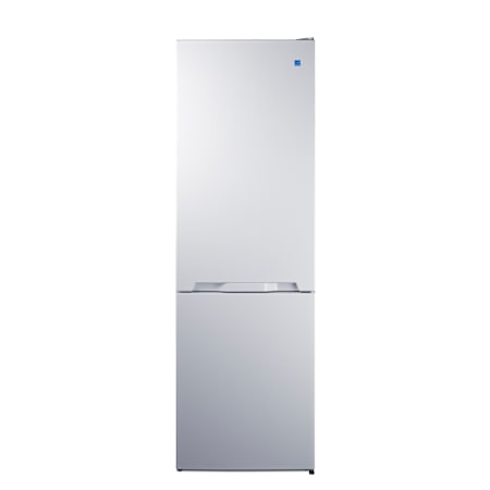 Summit 24 Inch Wide 11.7 Cu. Ft. Energy Star Certified Bottom Freezer Refrigerator with LED Lights and Glass Shelves White