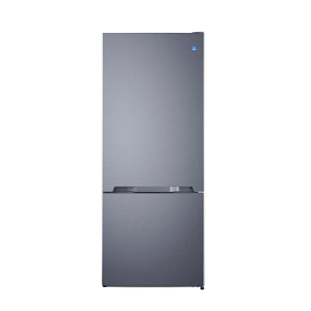 Summit 28 Inch Wide 15.1 Cu. Ft. Energy Star Certified Bottom Freezer Refrigerator with LED Lights and SuperFreeze Stainless Steel