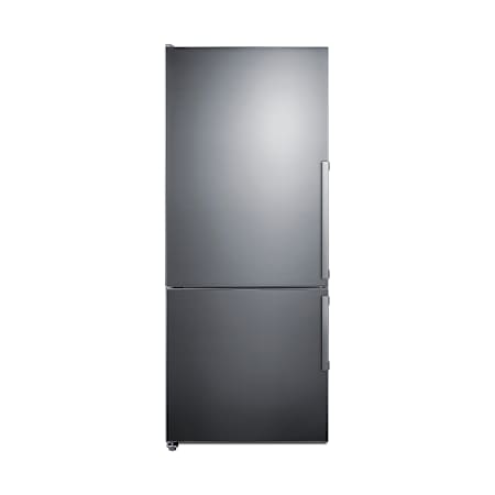 Summit 28" Wide Bottom Freezer Refrigerator - Left Hinge, No Icemaker Stainless Steel