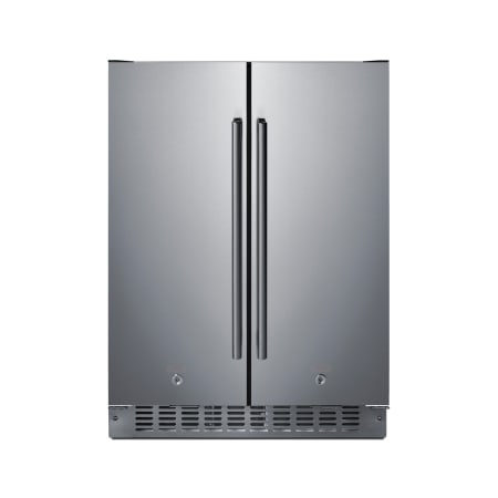 Summit 24 Inch Wide 3.78 Cu. Ft. Compact Refrigerator with Door Locks and Stainless Steel Cabinet Stainless Steel