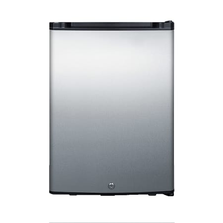 Summit 16 Inch Wide 1.1 Cu. Ft. Compact Refrigerator with Locking Door Stainless Steel