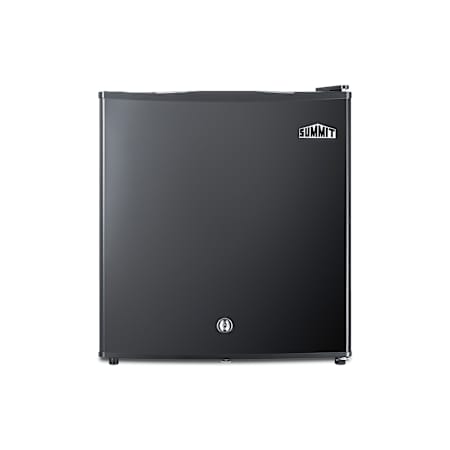 Summit 18 Inch Wide 1.6 Cu. Ft. Compact Freezerless Refrigerator with Factory Installed Front Lock Black