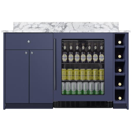 Summit Turnkey Mesa 54 Inch Wide Dry Bar - ADA Compliant Blue / Glass
