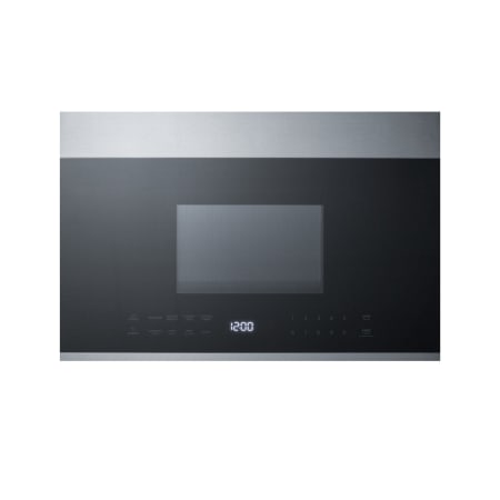 Summit 24 Inch Wide 1.34 Cu. Ft. 1000 Watt Over the Range Microwave Black/Stainless Steel