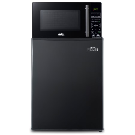 Summit 19 Inch Wide 2.4 Cu. Ft. Compact Refrigerators with Microwave with Eco Mode Black