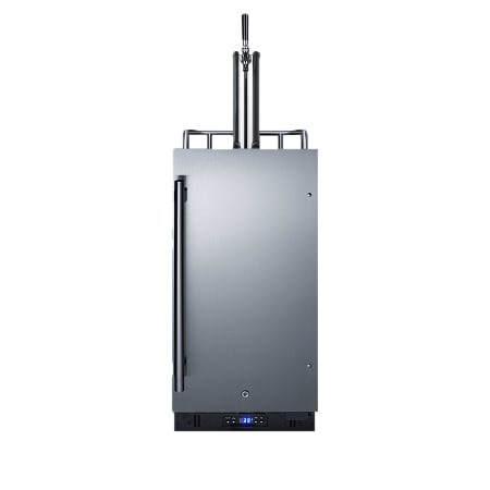 Summit 15 Inch Wide 2.9 Cu. Ft. Built-In or Free Standing Single Tap Coffee Kegerator Stainless Steel / Black