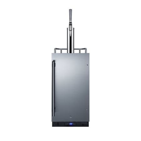 Summit 15 Inch Wide 2.9 Cu. Ft. Built-In or Free Standing Single Tap Nitro Coffee Kegerator Stainless Steel / Black