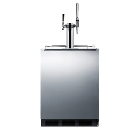 Summit 24 Inch Wide 5.5 Cu. Ft. Built-In Coffee Double Cold Brew Tap Kegerator with Nitro and Standard Tap Kit Stainless Steel