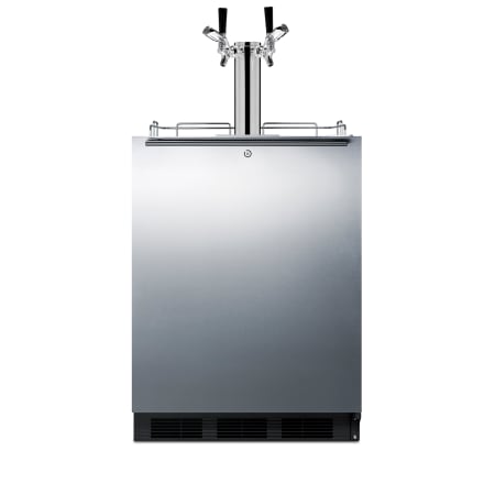 Summit 24 Inch Wide 5.5 Cu. Ft. Built-In Double Tap Kegerator Stainless Steel