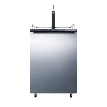 Summit 24 Inch Wide 6 Cu. Ft. Single Tap Kegerator with Digital Controls and Horizontal Handle Stainless Steel