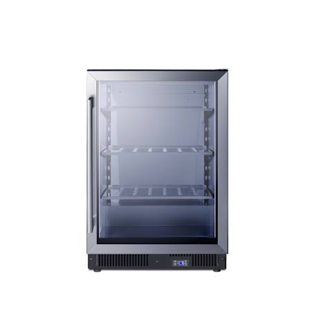 Summit 24 Inch Wide 5.14 Cu. Ft. Built-In Commercial Undercounter Impulse Freezer with Frost-free Operation and Vacuum Insulated Glass Glass