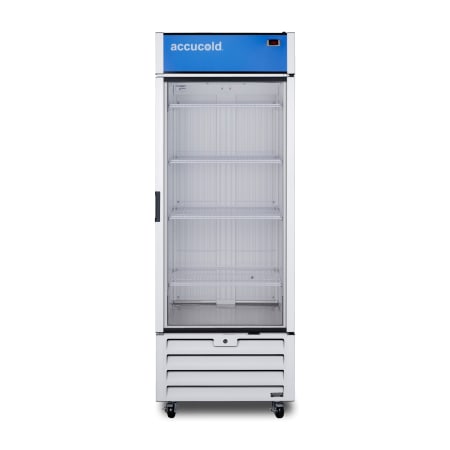 Summit Accucold 30 Inch Wide 21.34 Cu. Ft. Right Door Swing Reach-In Merchandiser Freezer White