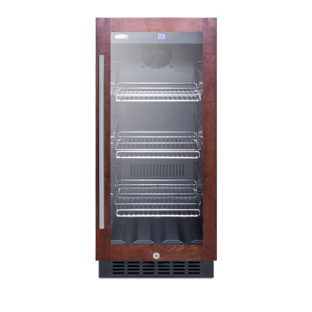 Summit 15 Inch Wide Commercial Beverage Center with Professional Handle Panel Ready