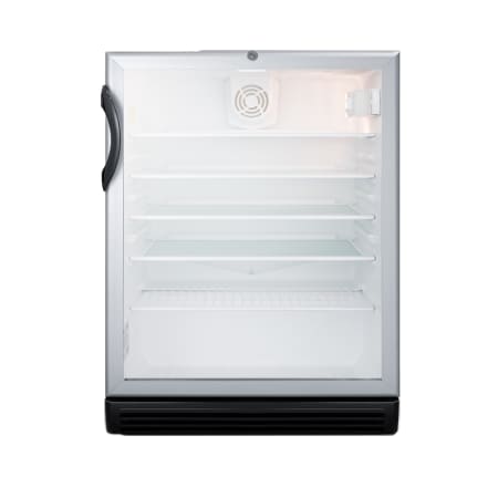 Summit 24 Inch Wide 5.5 Cu. Ft. Built-In ADA Compliant Beverage Center with Door Lock Glass / Black