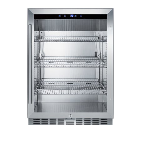 Summit 24 Inch Wide 5 Cu. Ft. Compact Refrigerator Stainless Steel / Glass