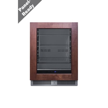 Summit 24 Inch Wide 80 Can Capacity Panel Ready Beverage Cooler with LED Lights Panel Ready