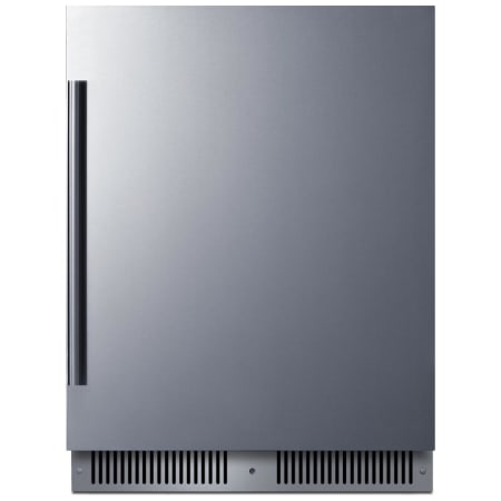 Summit 24 Inch Wide 3.3 Cu. Ft. Compact Freezerless Refrigerator with Digital Thermostat and Lock Stainless Steel