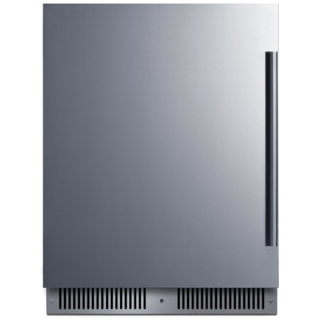 Summit 24 Inch Wide 3.1 Cu. Ft. Compact Freezerless Refrigerator with Lock and Digital Thermostat Stainless Steel