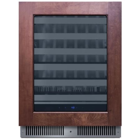 Summit 24 Inch Wide 33 Bottle Capacity Panel Ready Built-In / Free Standing Wine Cooler with Stainless Steel Interior and Ergonomic Thermostat Panel Ready