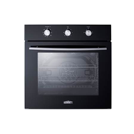 Summit 24 Inch Wide 2.3 Cu. Ft. Single Oven with Broil Function Black