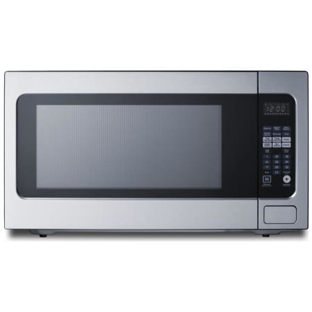 Summit 24 Inch Wide 2.2 Cu. Ft. 1200 Watt Countertop Microwave with Touch Controls and Defrost Function Stainless Steel