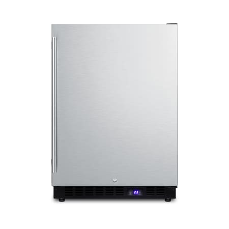Summit 24 Inch Wide 4.7 Cu. Ft. Built-In / Free Standing Upright Compact Freezer with Adjustable Shelves Stainless Steel