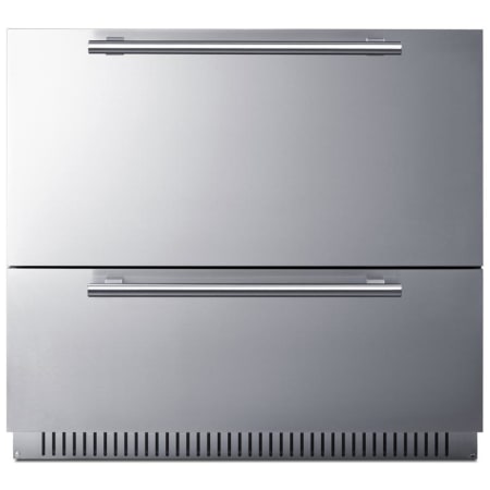 Summit 36 Inch Wide 7.15 Cu. Ft. Panel Ready Refrigerator Drawer with Weatherproof Construction and Multiple Cooling Zones Stainless Steel