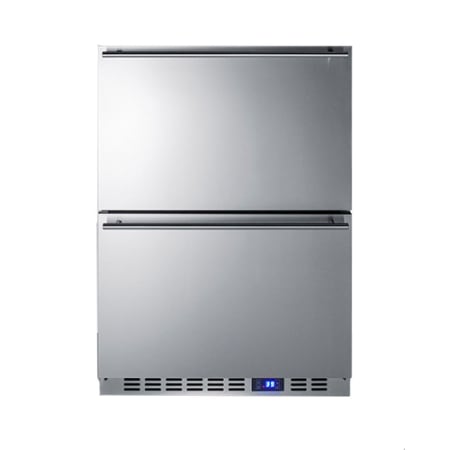Summit 3.4 Cu. Ft. Double Drawer Outdoor Refrigerator Stainless Steel