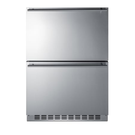 Summit 24 Inch Wide 3.9 Cu. Ft. Compact Refrigerator with Freezer Stainless Steel