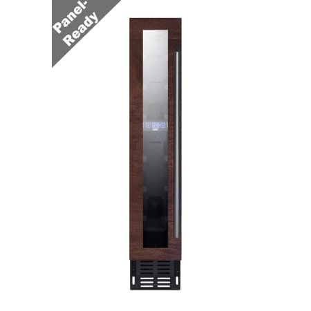 Summit 6 Inch Wide 7 Bottle Capacity Panel Ready Built-In Wine Cooler with Digital Thermostat and Height Adjustable Legs Panel Ready