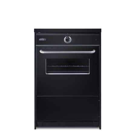 Summit 25 Inch Wide 2.92 Cu. Ft. Free Standing Range with Induction Burners and Knob Controls Black