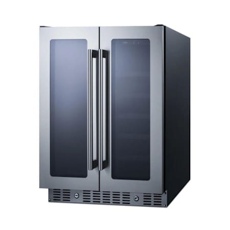Summit 24 Inch Wide 21 Bottle Capacity Beverage Center Black / Glass